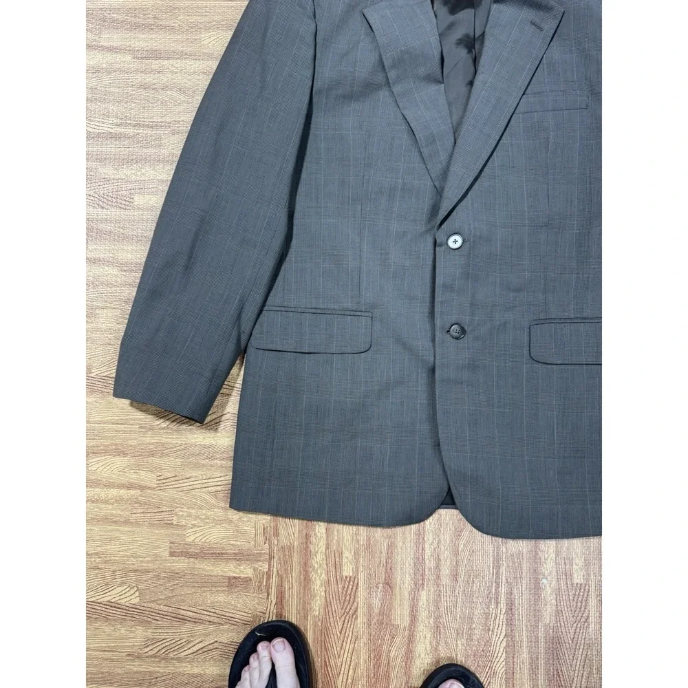 Savile‎ Row S/R Suit coat green windowpane L42